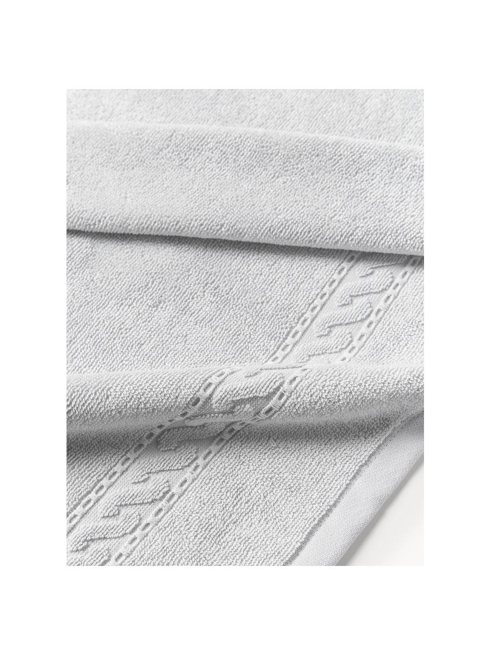 Asciugamano Cordelia, varie misure, 100% cotone, Grigio chiaro, Asciugamano, Larg. 50 x Lung. 100 cm, 2 pz