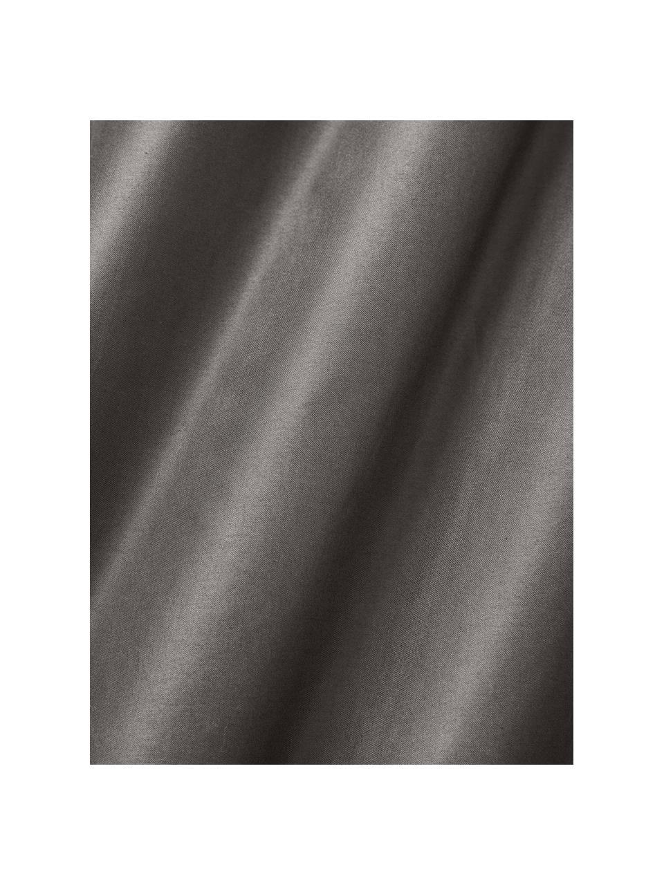 Spannbettlaken Premium, Baumwollsatin, Webart: Satin Fadendichte 400 TC,, Anthrazit, B 90 x L 200 cm, H 25 cm