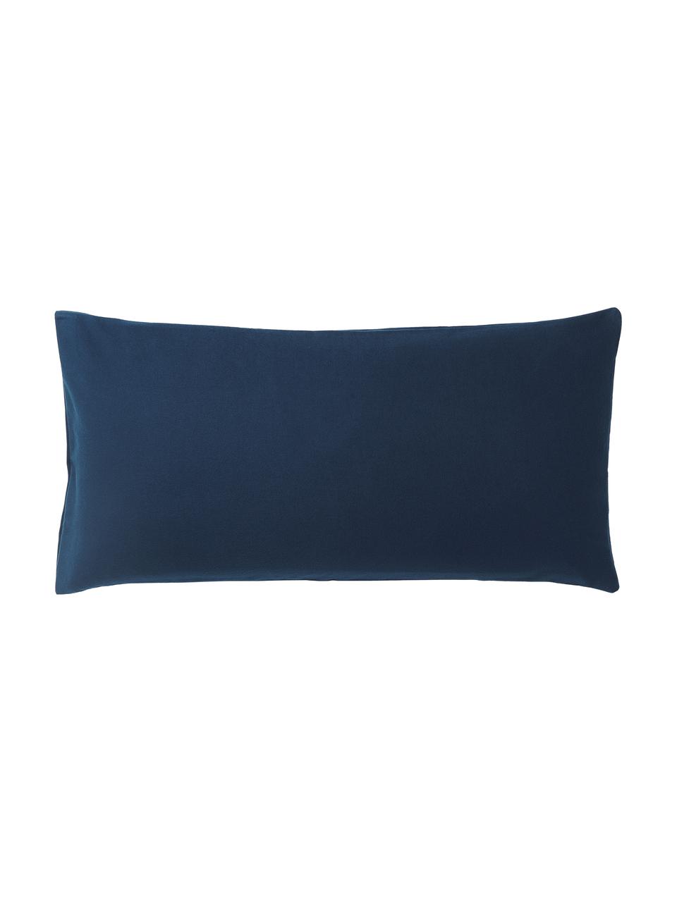 Poszewka na poduszkę z flaneli Biba, Marynarski granat, S 40 x D 80 cm