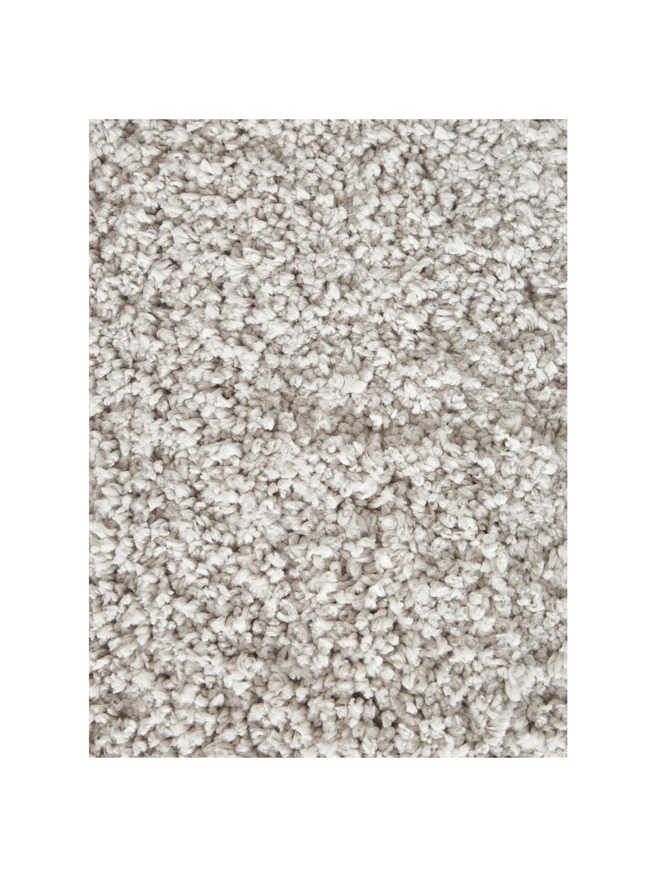 Pluizig hoogpolig vloerkleed Leighton, Bovenzijde: microvezels (100% polyest, Onderzijde: 70% polyester, 30% katoen, Greige, B 160 x L 230 cm (maat M)