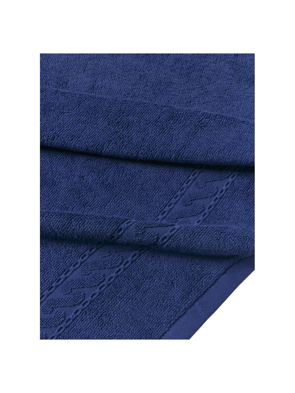 Asciugamano Cordelia, Blu scuro, Asciugamano per ospiti, Larg. 30 x Lung. 50 cm, 2 pz