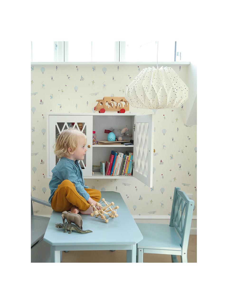 Silla infantil de madera Harlequin, Madera de abedul, tablero de fibras de densidad media (MDF), pintado con pintura libre de COV, Azul, An 30 x Al 58 cm