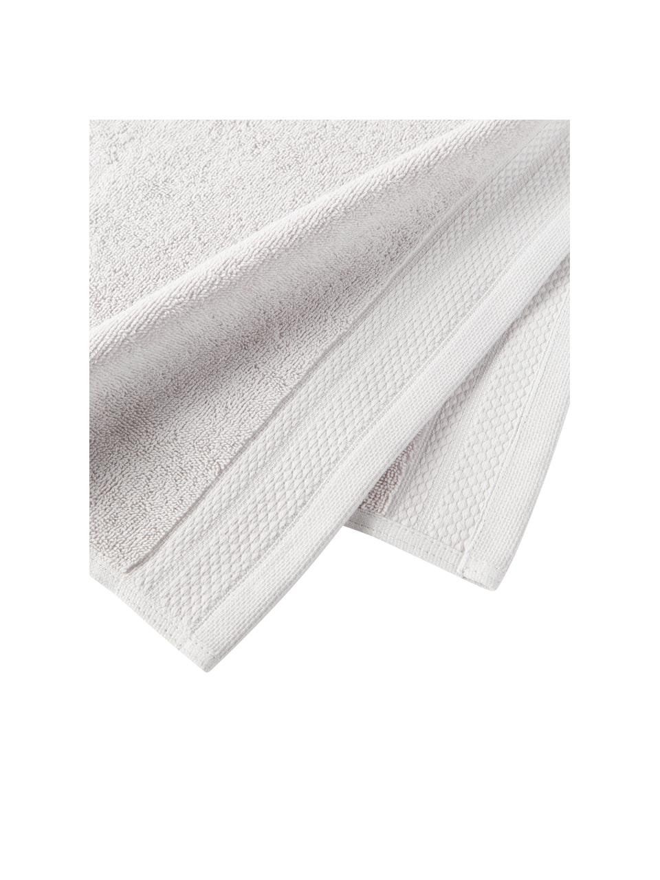 Súprava uterákov z organickej bavlny Premium, 4 diely, Svetlosivá, Súprava s rôznymi veľkosťami