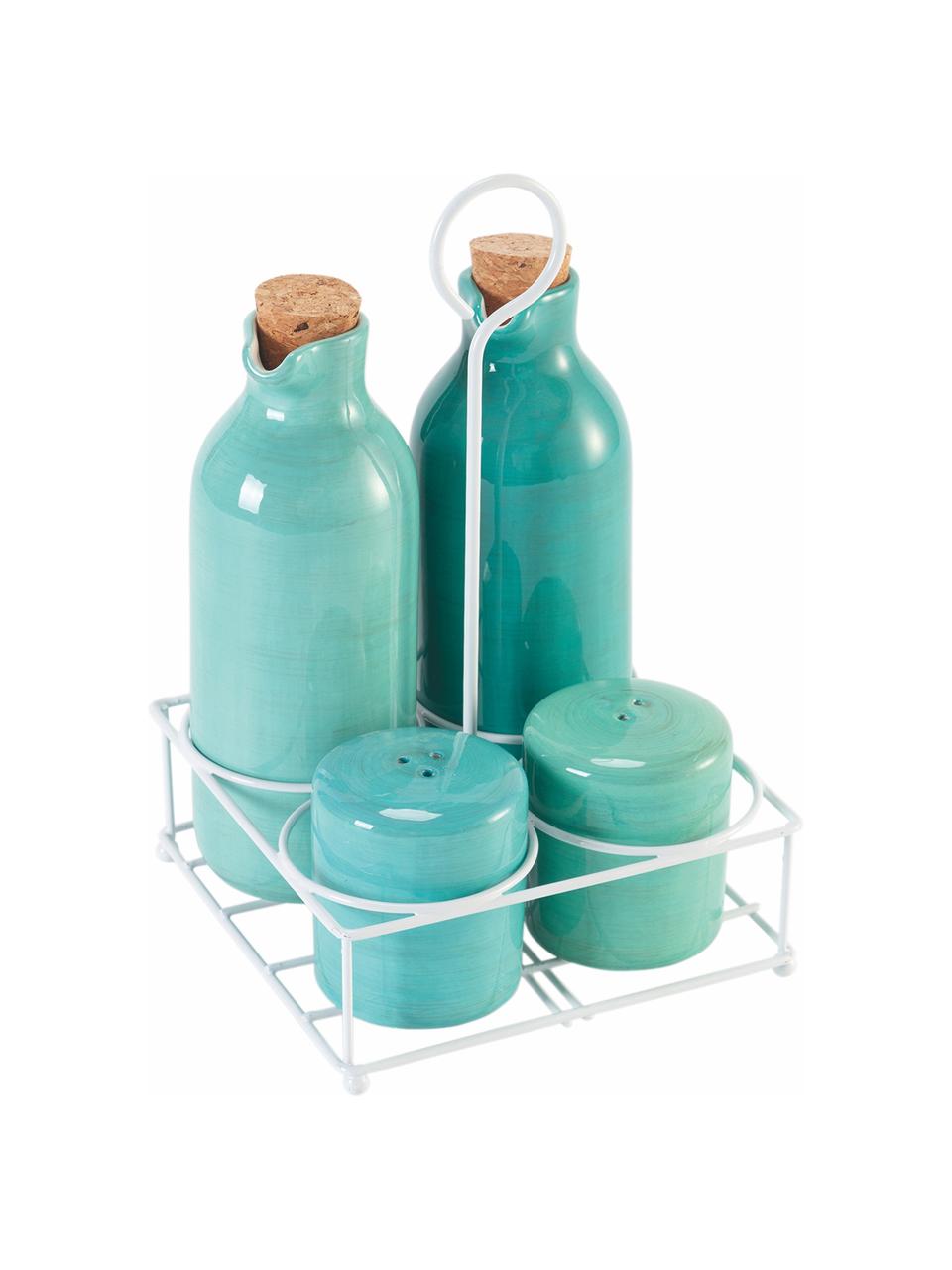 Set olio aceto & saliera pepiera Baita 5 pz, Azzurro, Set in varie misure