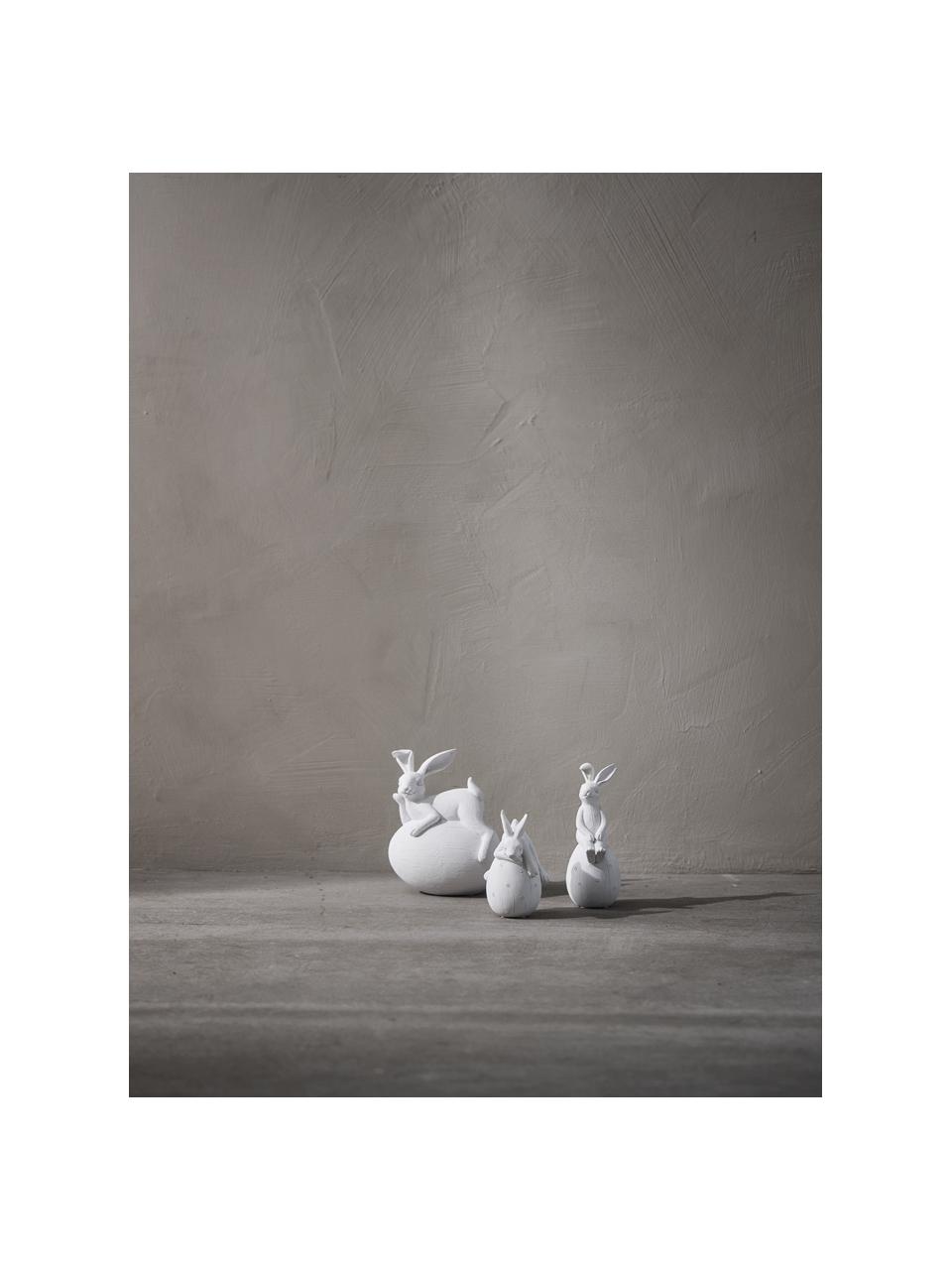 Figura decorativa conejo Semina, Poliresina, Blanco, An 7 x Al 15 cm