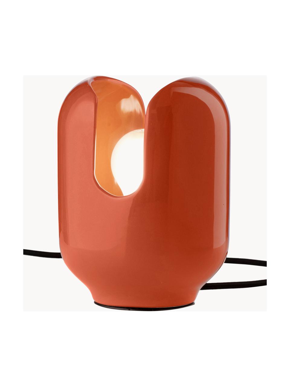 Kleine Tischlampe Batucada, handgefertigt, Orange, Ø 15 x H 20 cm