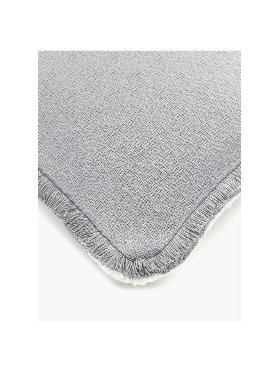 Funda de cojín Loran, 100% algodón, Gris, An 30 x L 50 cm