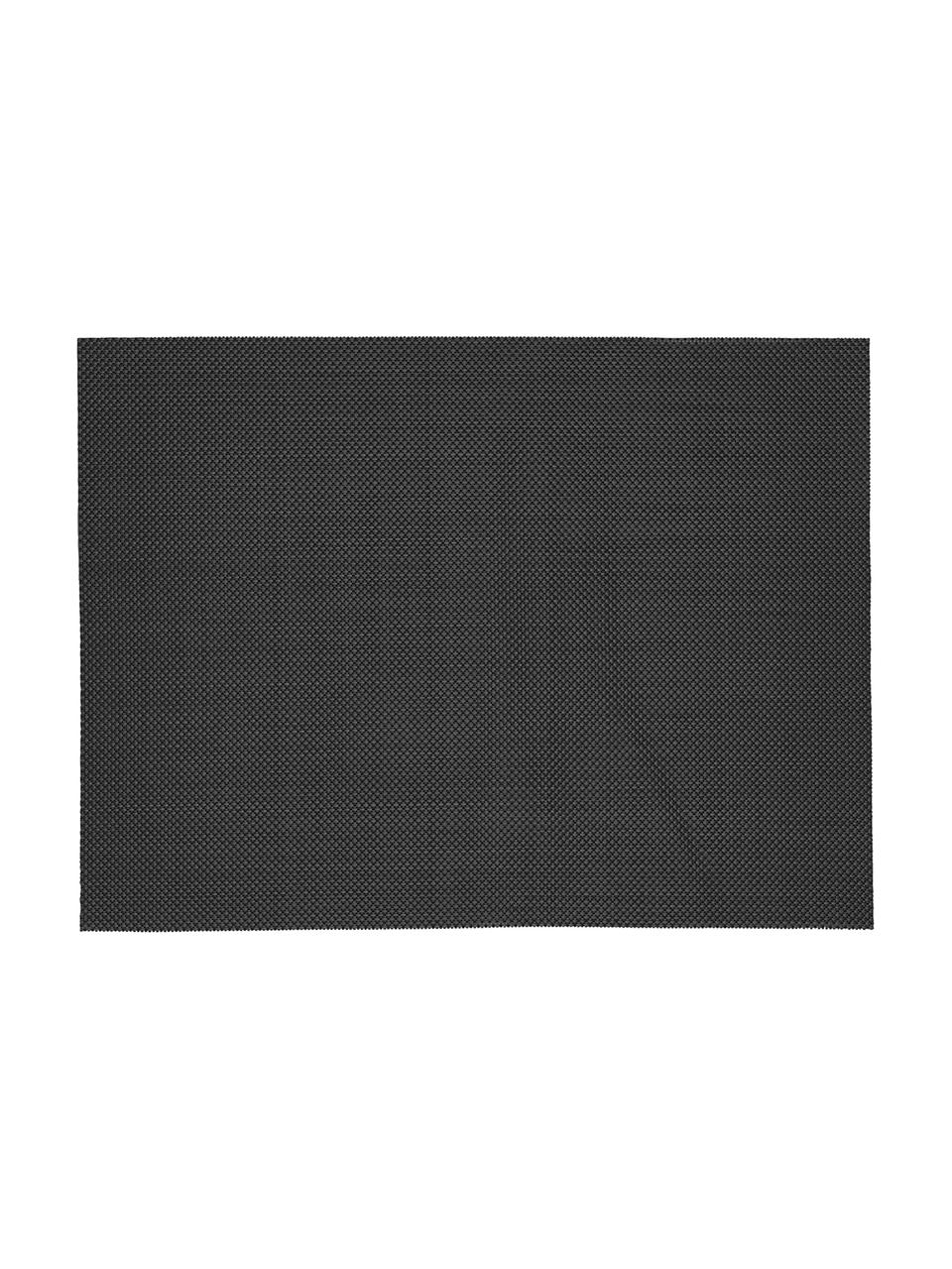 Manteles individuales de plástico Mabra, 2 uds., Plástico (PVC), Negro, An 30 x L 40 cm