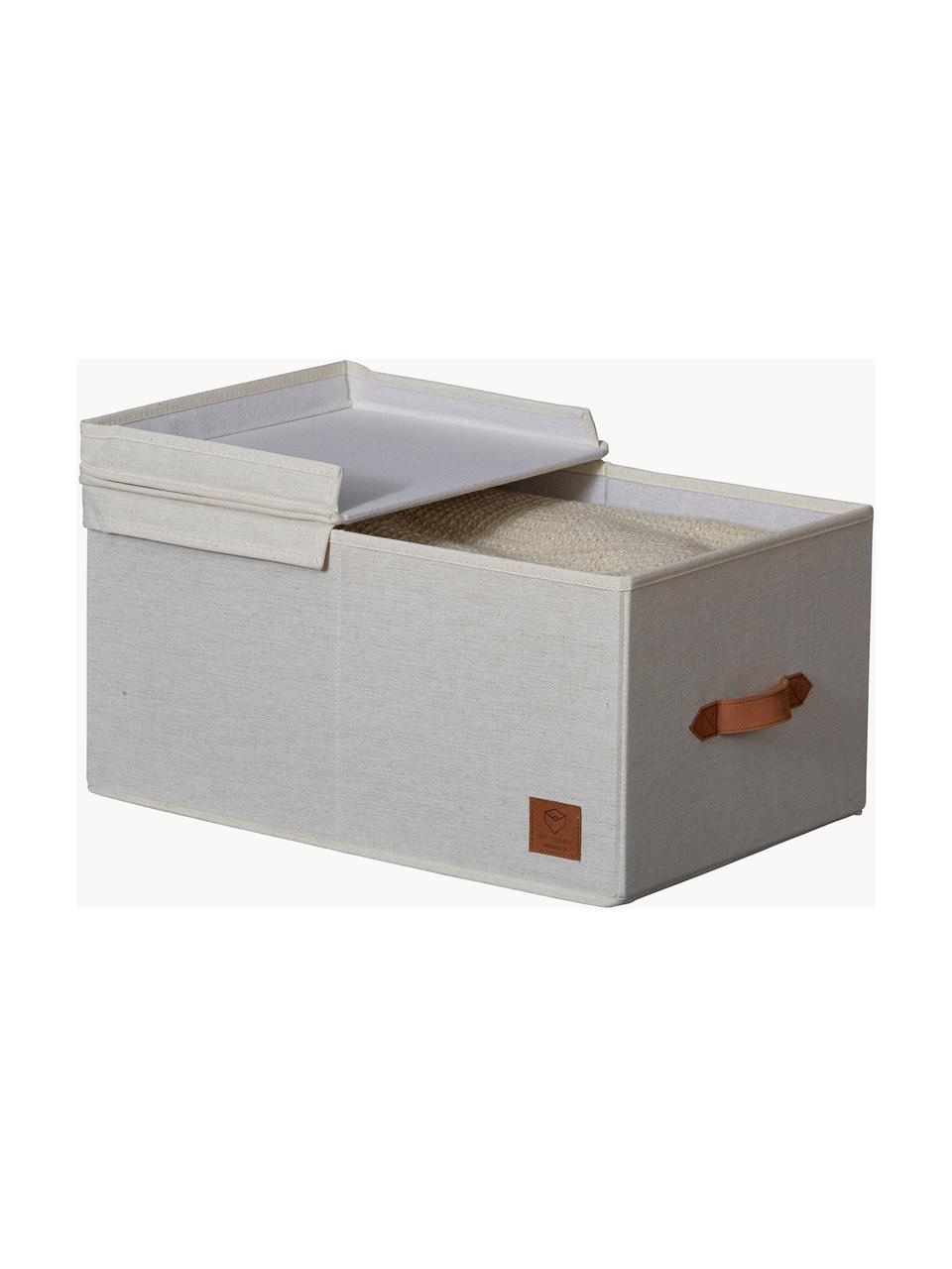 Úložný box Premium, Světle béžová, hnědá, Š 33 cm, H 50 cm