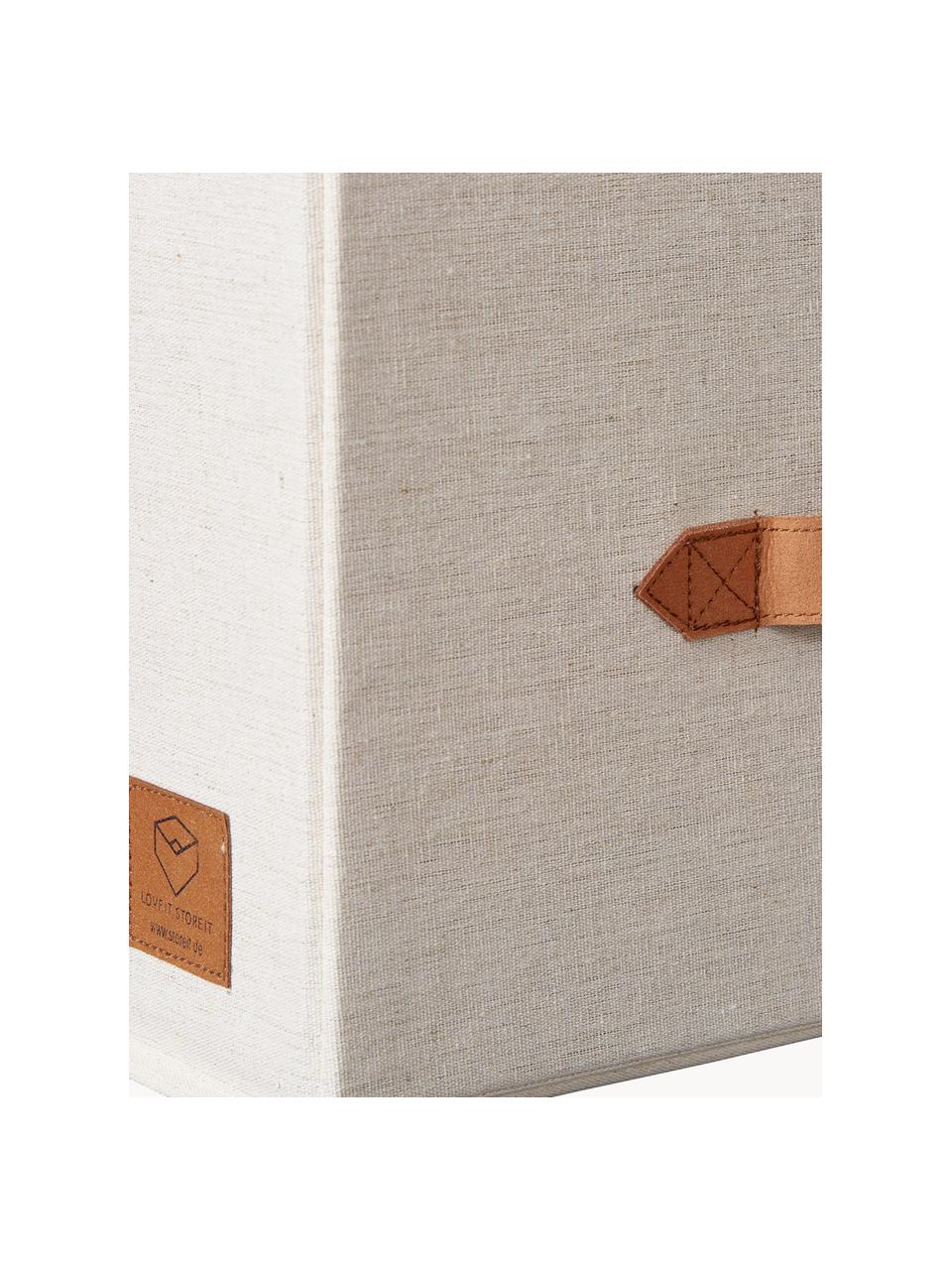 Boîte de rangement Premium, Beige clair, brun, larg. 33 x prof. 50 cm