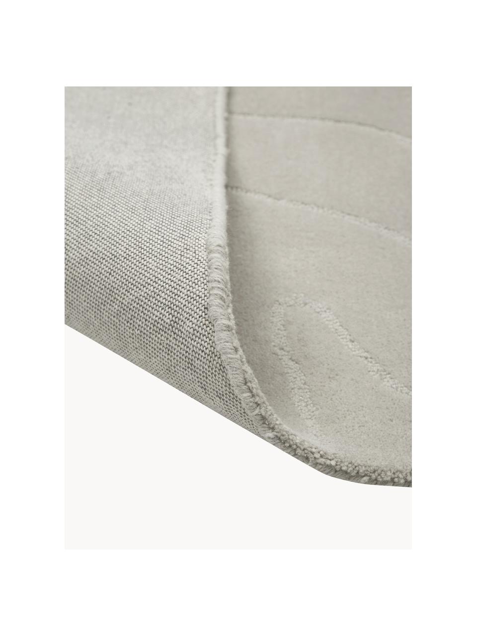 Wollen vloerkleed Aaron, handgetuft, Bovenzijde: 100% wol, Onderzijde: 100% katoen Bij wollen vl, Greige, B 300 x L 400 cm (maat XL)