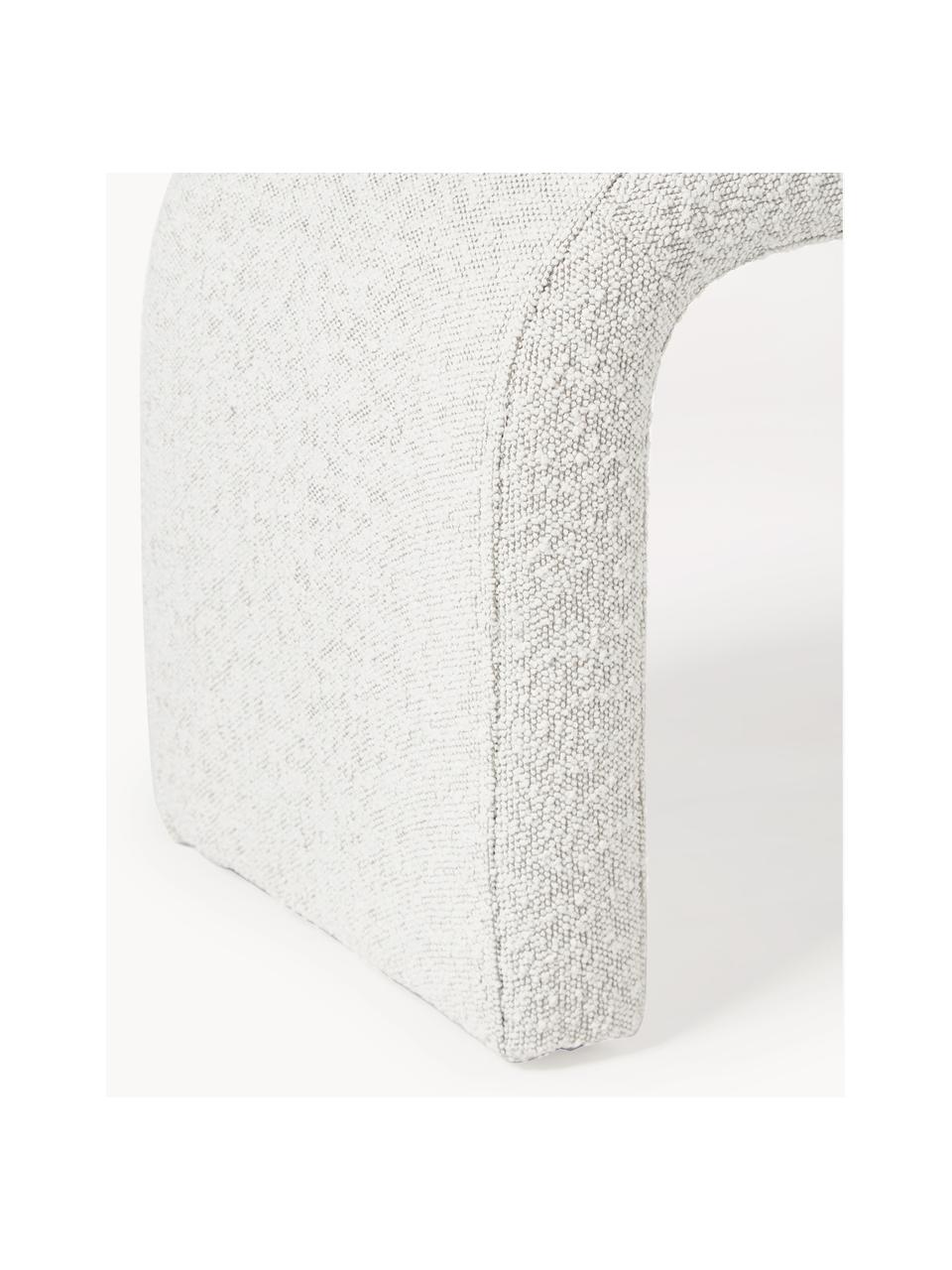 Banco en tejido bouclé Penelope, Tapizado: tejido bouclé (100% polié, Estructura: metal, madera contrachapa, Bouclé Off White, An 110 x Al 46 cm