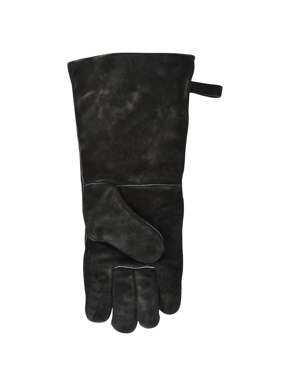 Grill-Handschuh Protect, 65% Rindspaltleder, 25% Polyester, 10% Baumwolle, Schwarz, 19 x 41 cm