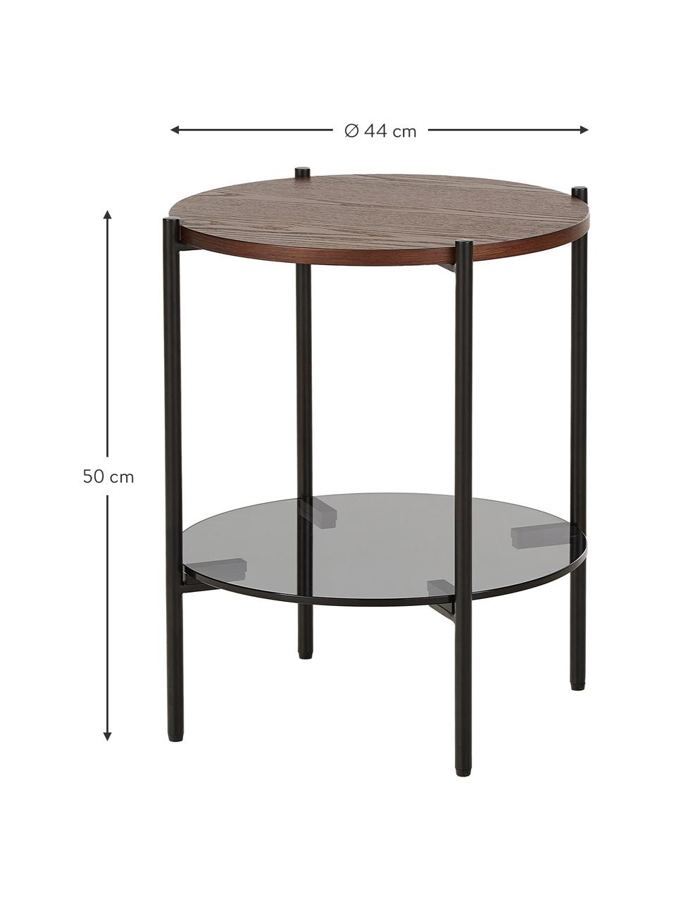 Table d'appoint ronde Valentina, Bois de frêne, Ø 44 x haut. 50 cm