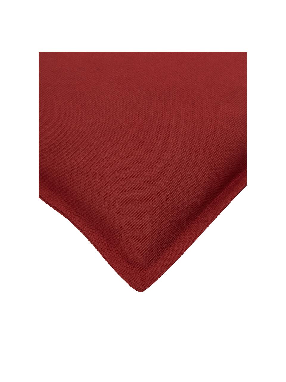 Funda de cojín de algodón Mads, 100% algodón, Rojo, An 30 x L 50 cm
