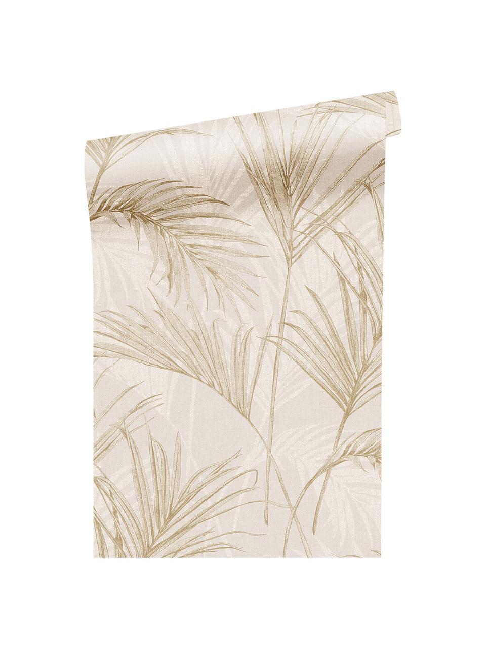 Tapete Palm Springs, Beschichtung: Vinyl, Beige, Braun, 53 x 1005 cm