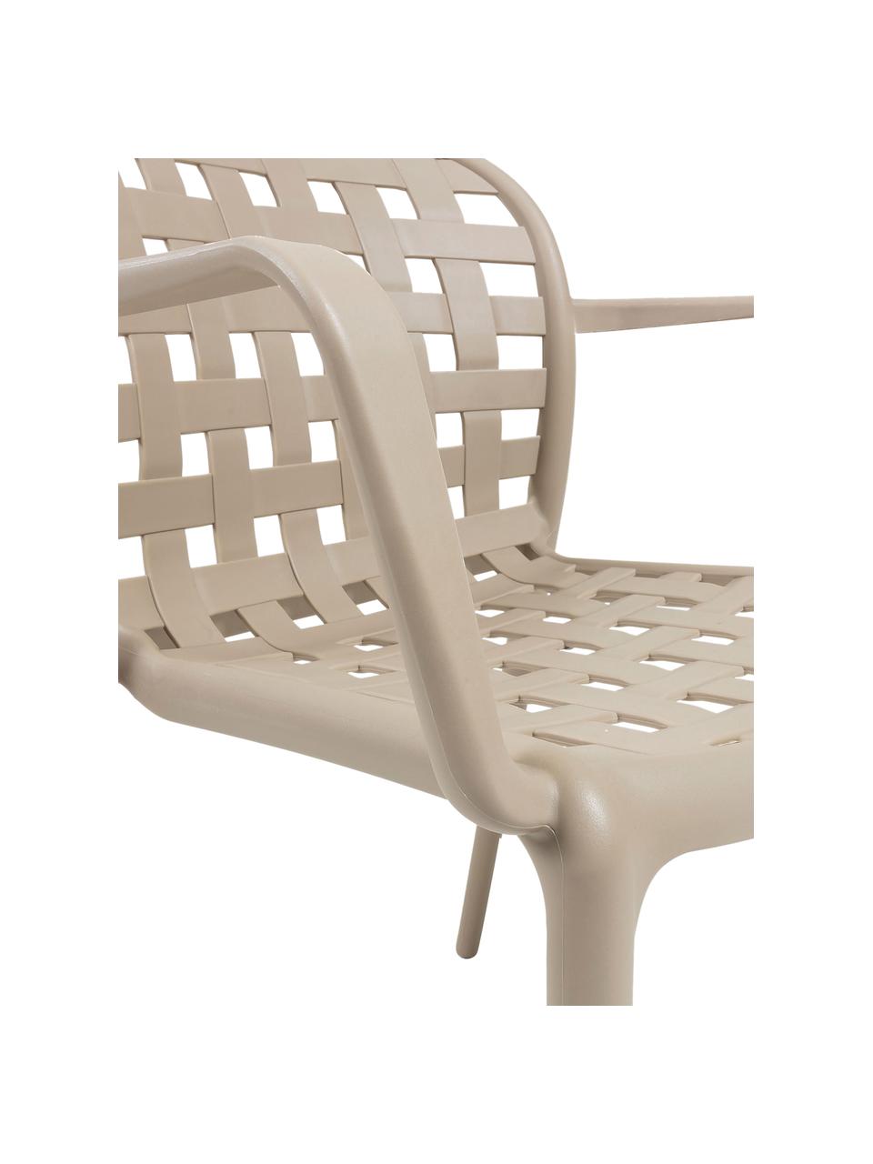 Stohovateľná záhradná stolička z umelej hmoty Isa, 2 ks, Béžová
