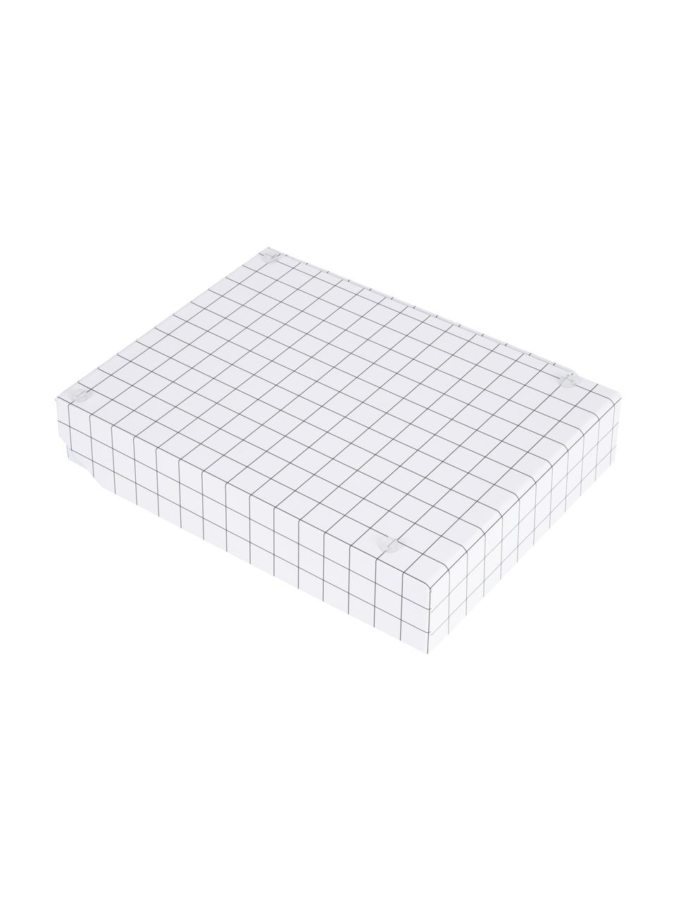 Dokumenten-Ablagen Hakan, 2 Stück, Fester, laminierter Karton
(100 % recyceltes Papier), Weiß, Schwarz, B 23 x H 6 cm
