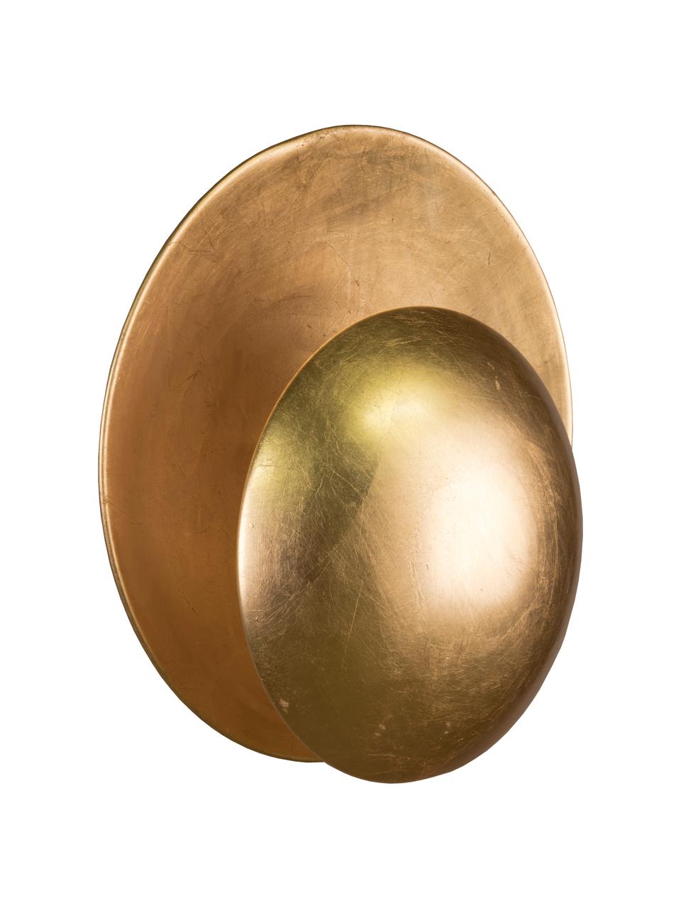 Applique Orbit, Metallo, coperto con foglia d'oro, Dorato, Ø 30 x Prof. 15 cm