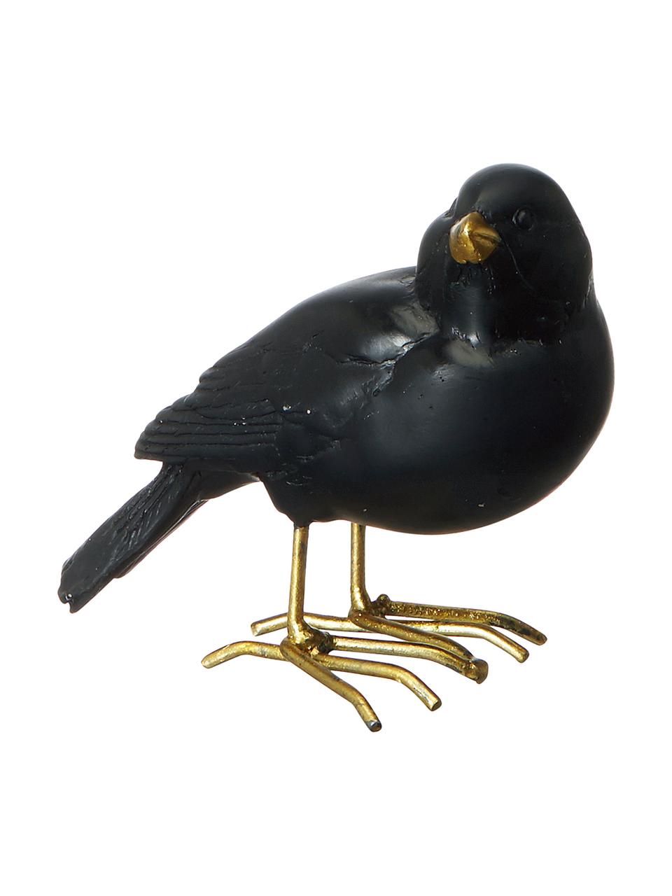 Decoratieve objectenset Blackbird, 2-delig, Polyresin, gelakt, Zwart, B 9 cm x H 7 cm