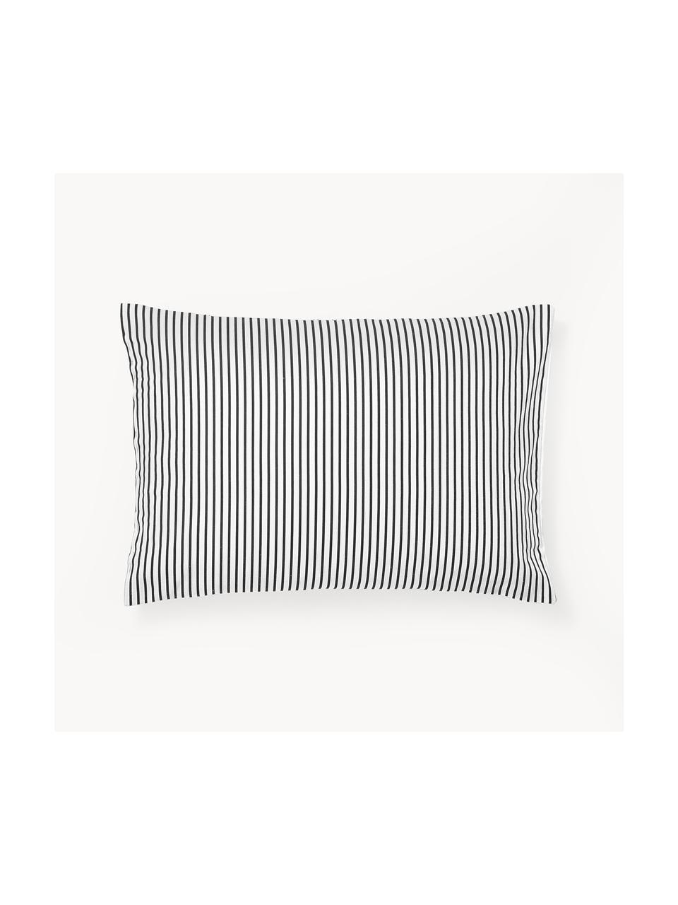 Funda de almohada doble cara de franela invernal Noan, Negro, blanco, An 45 x L 110 cm