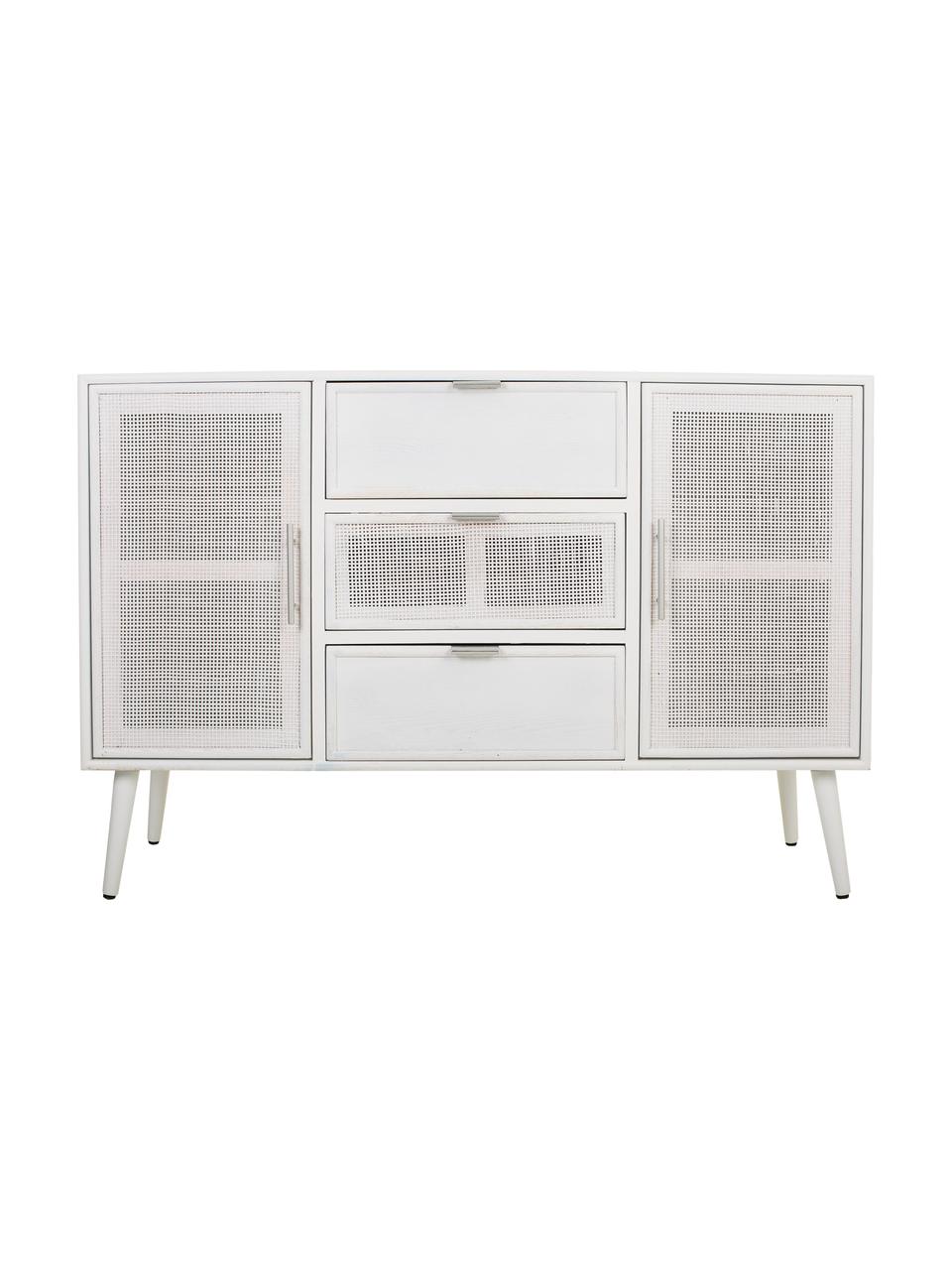 Enfilade rustique Cayetana, Blanc, larg. 120 x haut. 81 cm