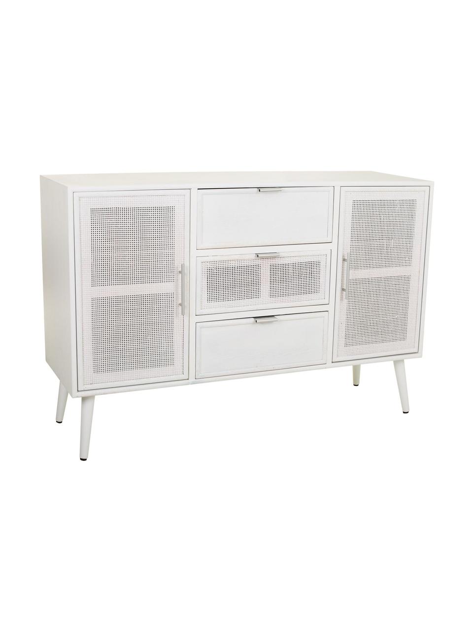 Enfilade rustique Cayetana, Blanc, larg. 120 x haut. 81 cm