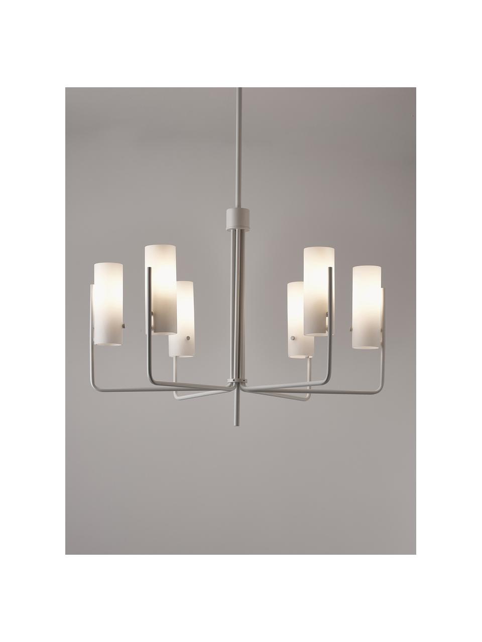 Grand lustre Vivian, Blanc, Ø 65 x haut. 88 cm