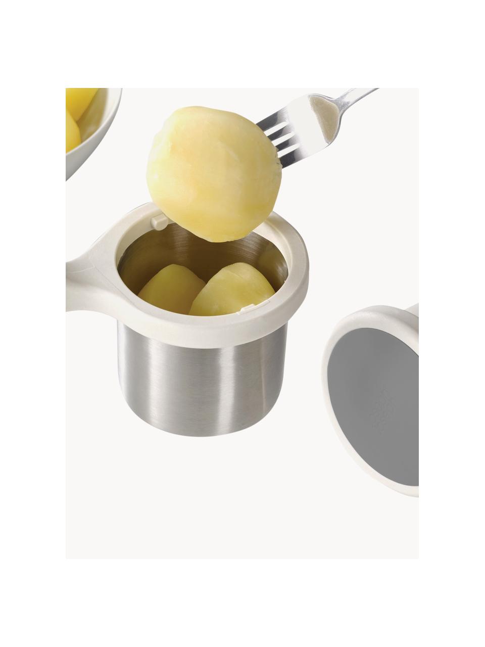 Kartoffelstampfer Helix, Kunststoff, Edelstahl, gebürstet, Off White, B 9 x L 27 cm