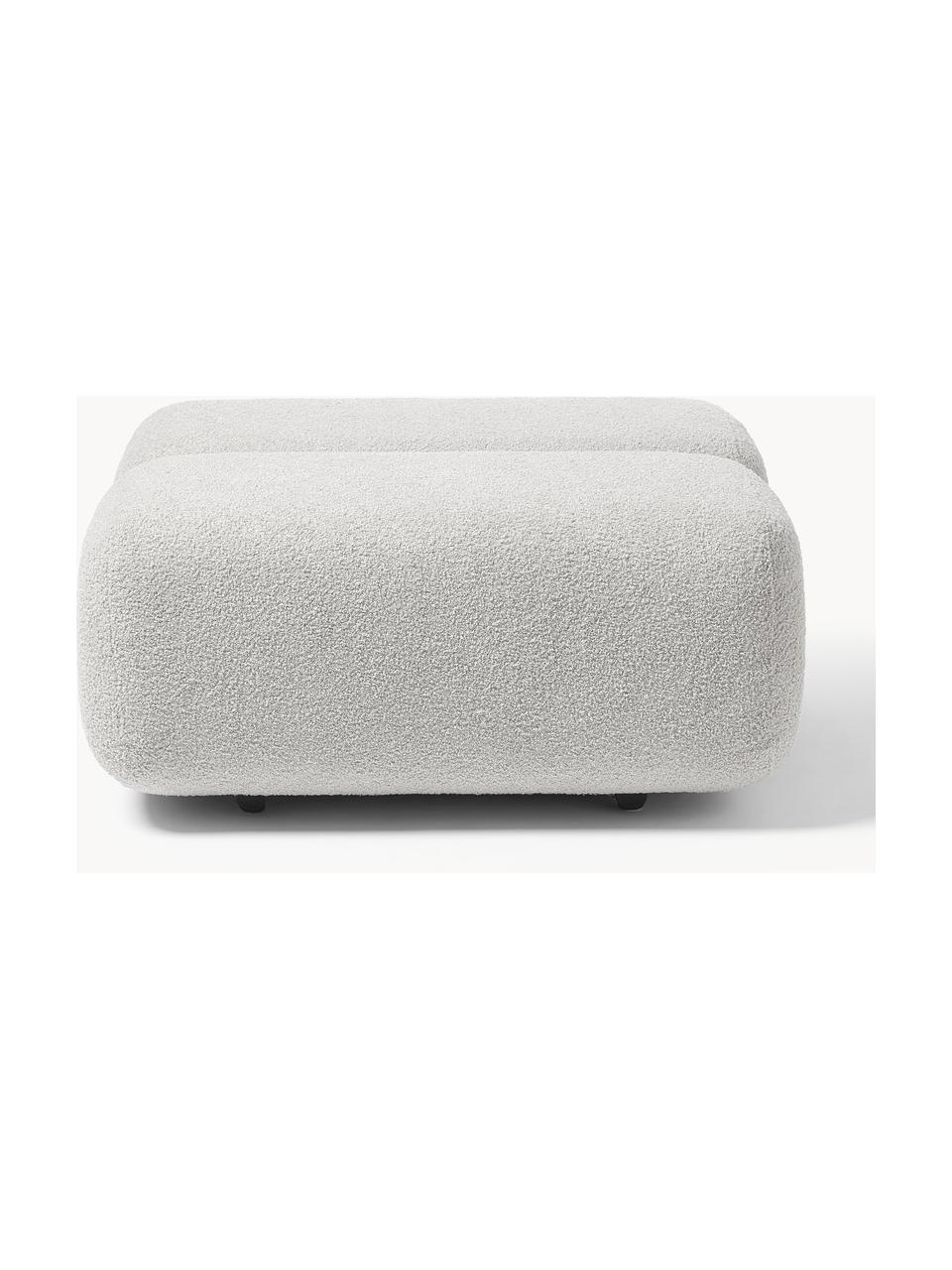 Tabouret en tissu bouclé Caterpillar, Peluche gris clair, larg. 82 x prof. 39 cm