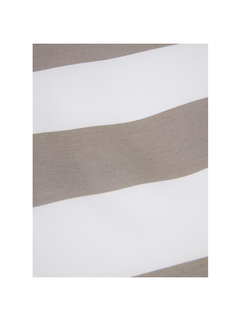 Zewnętrzna poduszka podłogowa Korfu, Tapicerka: 100% polipropylen, powlek, Taupe, biały, S 65 x W 35 cm