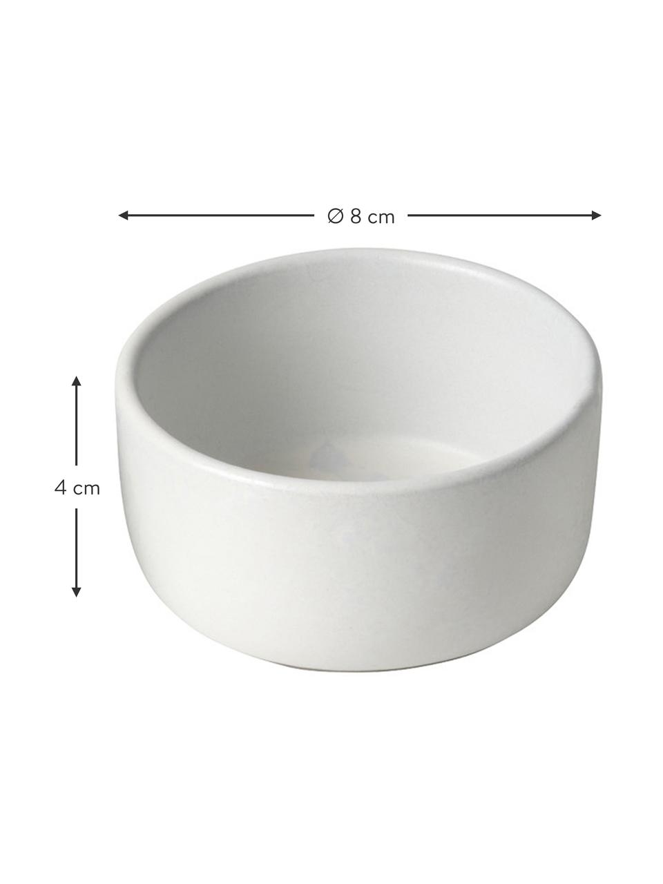Cuencos salsas Raw, 3 uds., Gres, Blanco, Ø 8 x Al 4 cm