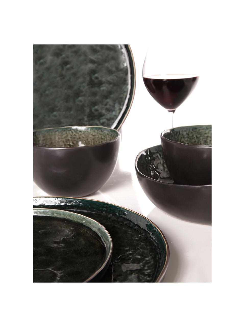 Piattino da dessert Lagune 6 pz, Ceramica, Marrone grigiastro, nero verde, Ø 22 cm