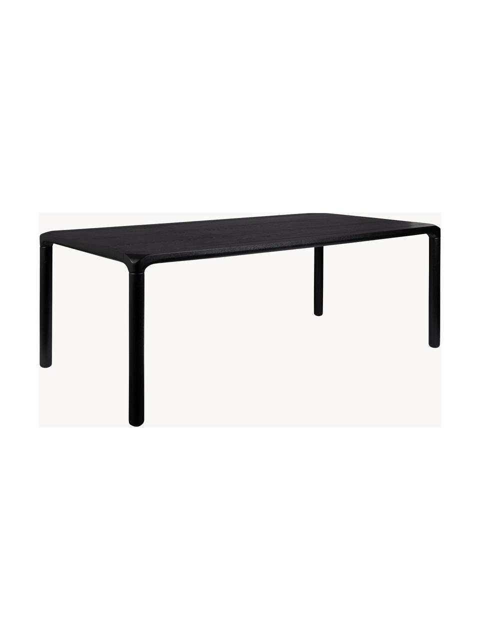 Table en bois de frêne Storm, tailles variées, Frêne noir laqué, larg. 220 x prof. 90 cm