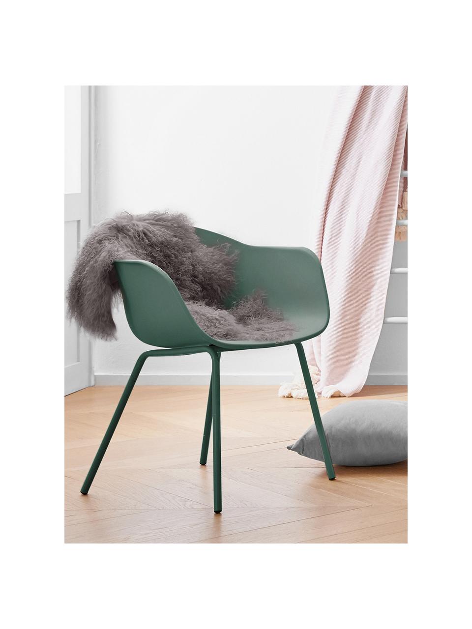 Chaise scandinave plastique Claire, Vert sauge, larg. 60 x prof. 54 cm