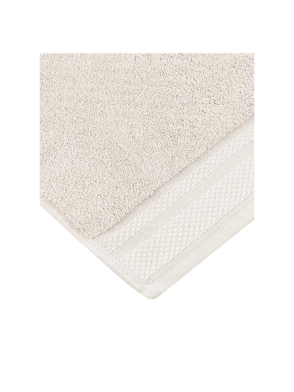 Komplet ręczników z bawełny Premium, 3 elem., Beżowy, Komplet z różnymi rozmiarami