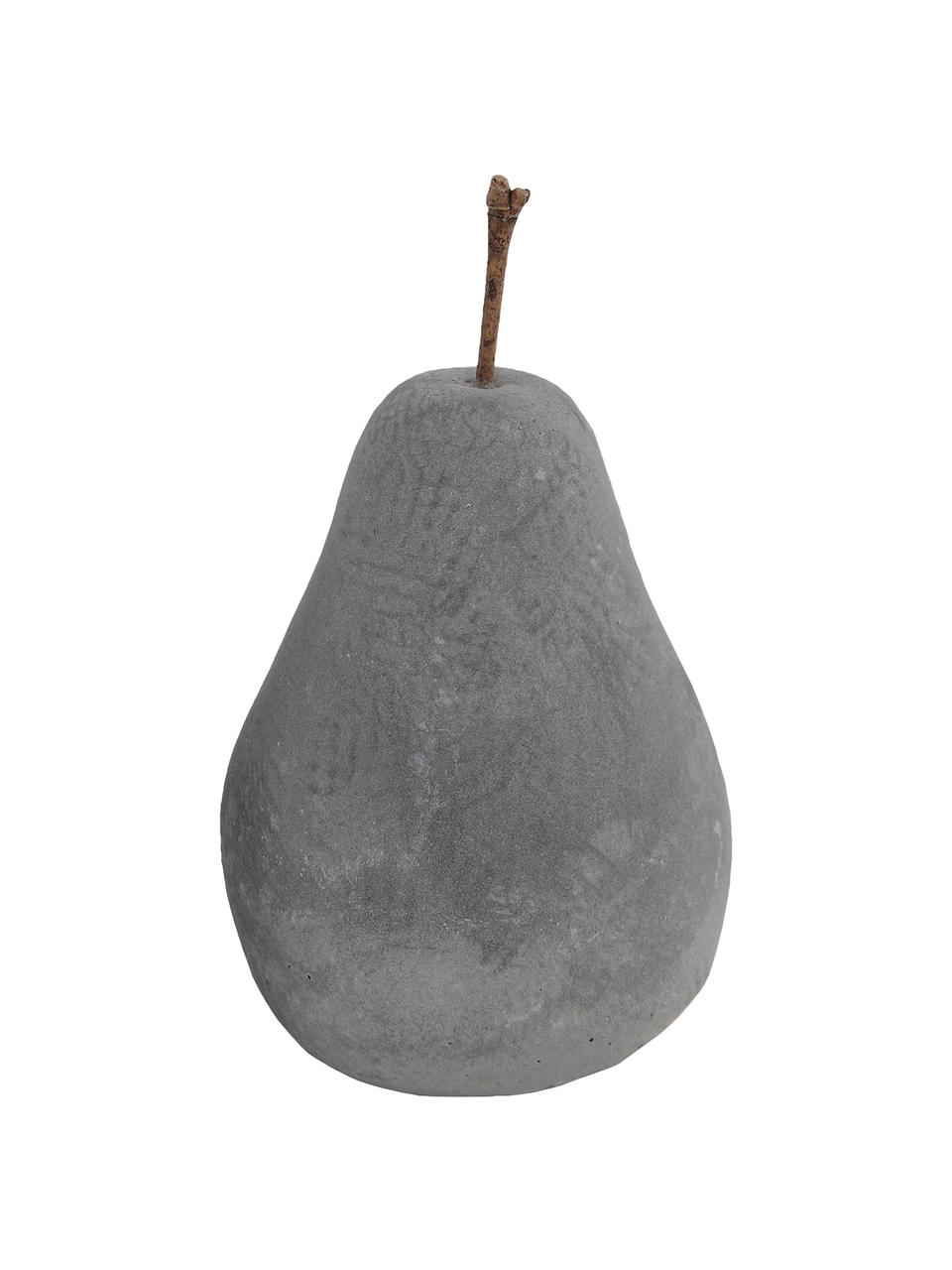 Decoratief object Pear, Beton, Grijs, Ø 6 x H 10 cm