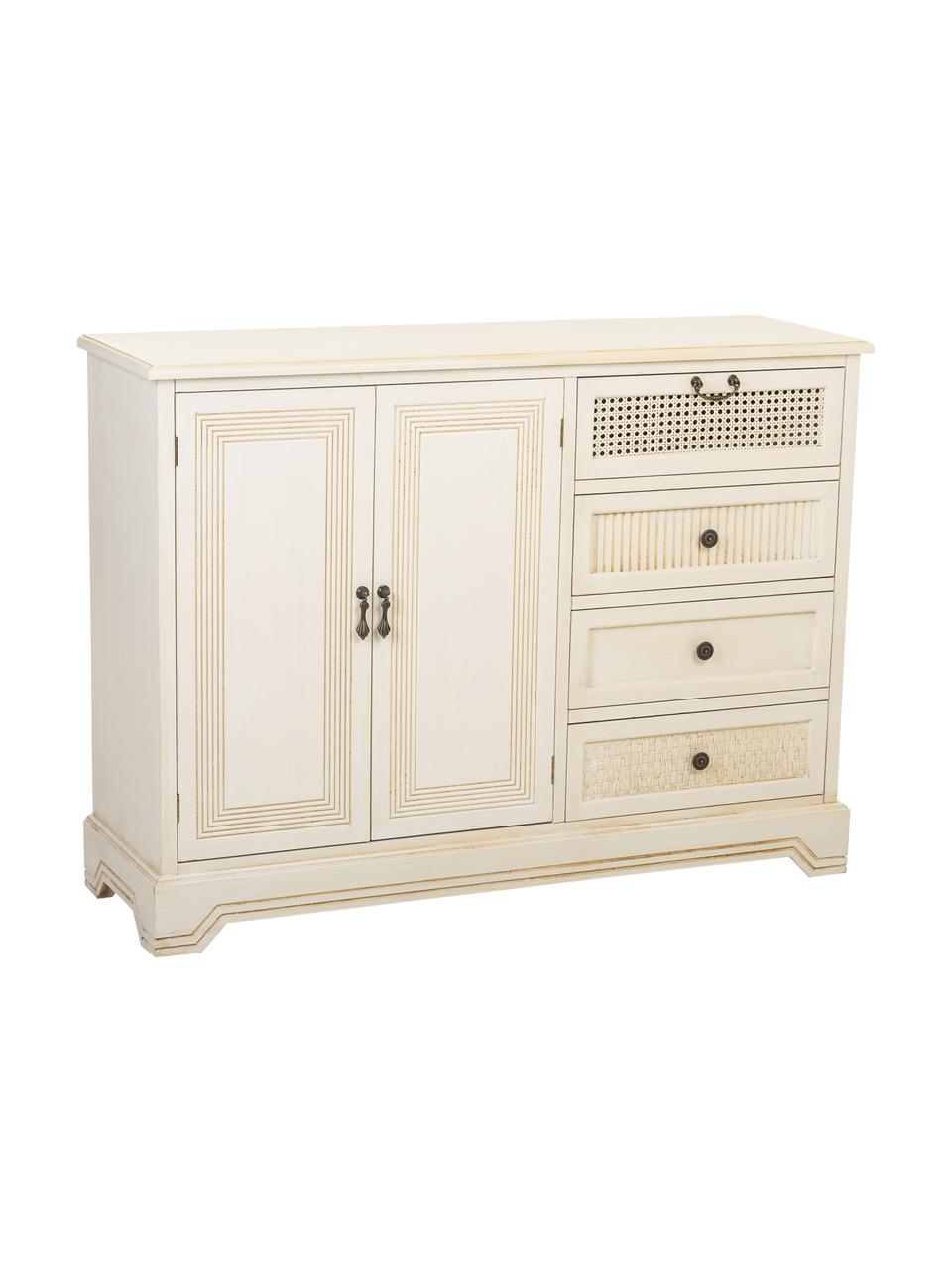 Aparador Gentle, Estructura: madera de abeto, tablero , Blanco, An 116 x Al 36 cm