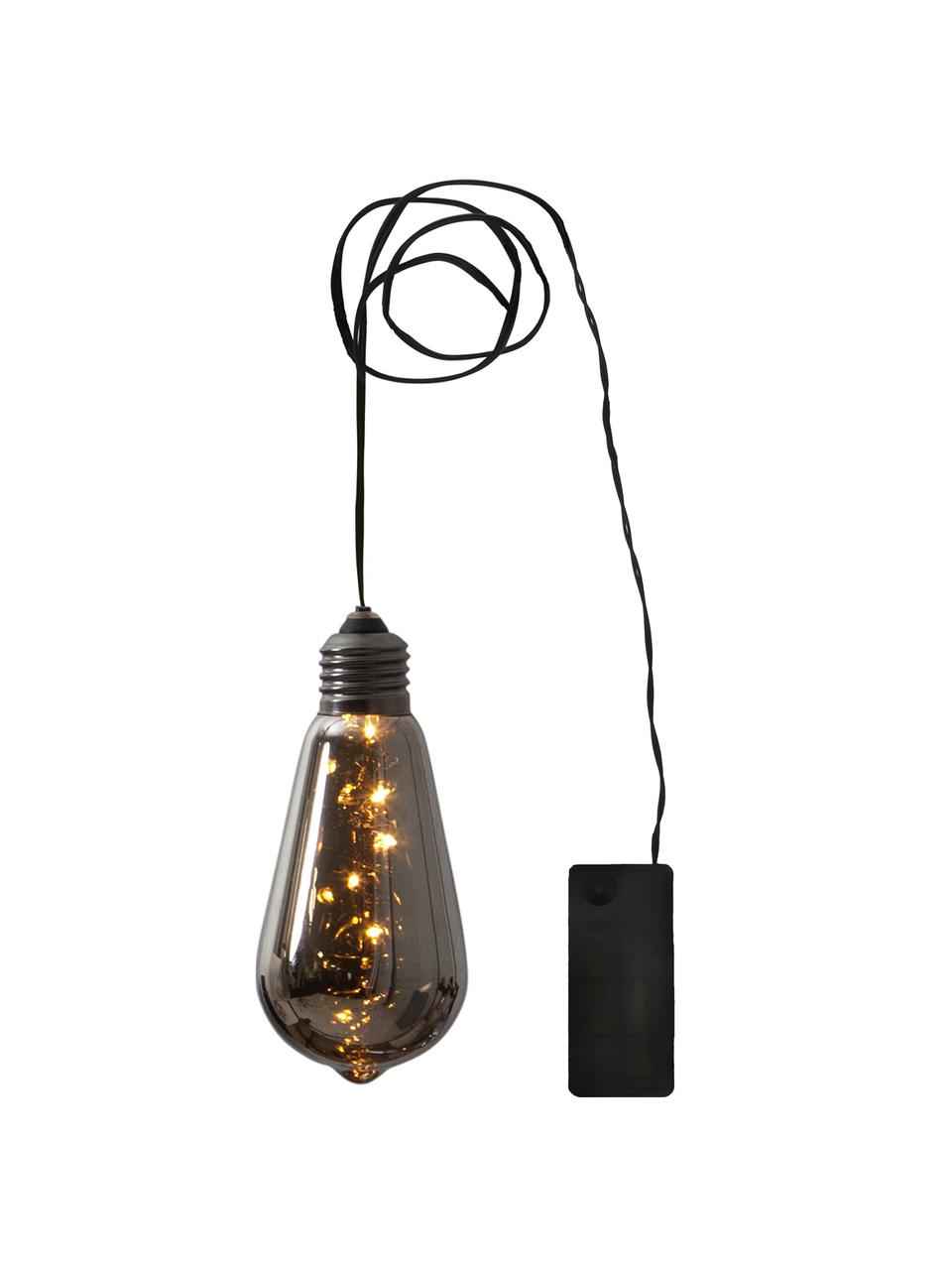 Lampada decorativa a LED Glow, Paralume: vetro colorato, Nero, Ø 6 x Alt. 13 cm