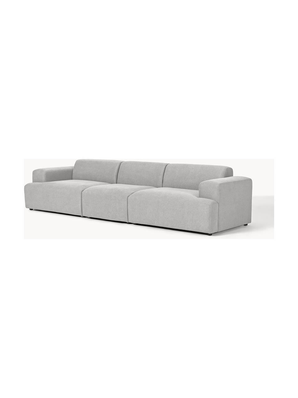 Sofa Melva (4-Sitzer), Bezug: 100 % Polyester Der strap, Gestell: Massives Kiefern- und Fic, Webstoff Hellgrau, B 319 x T 101 cm