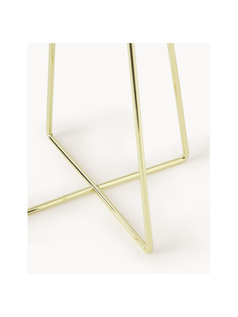 Lámpara de mesa de terciopelo Karolina, Pantalla: terciopelo, Cable: plástico, Verde oscuro, dorado, Ø 25 x Al 49 cm