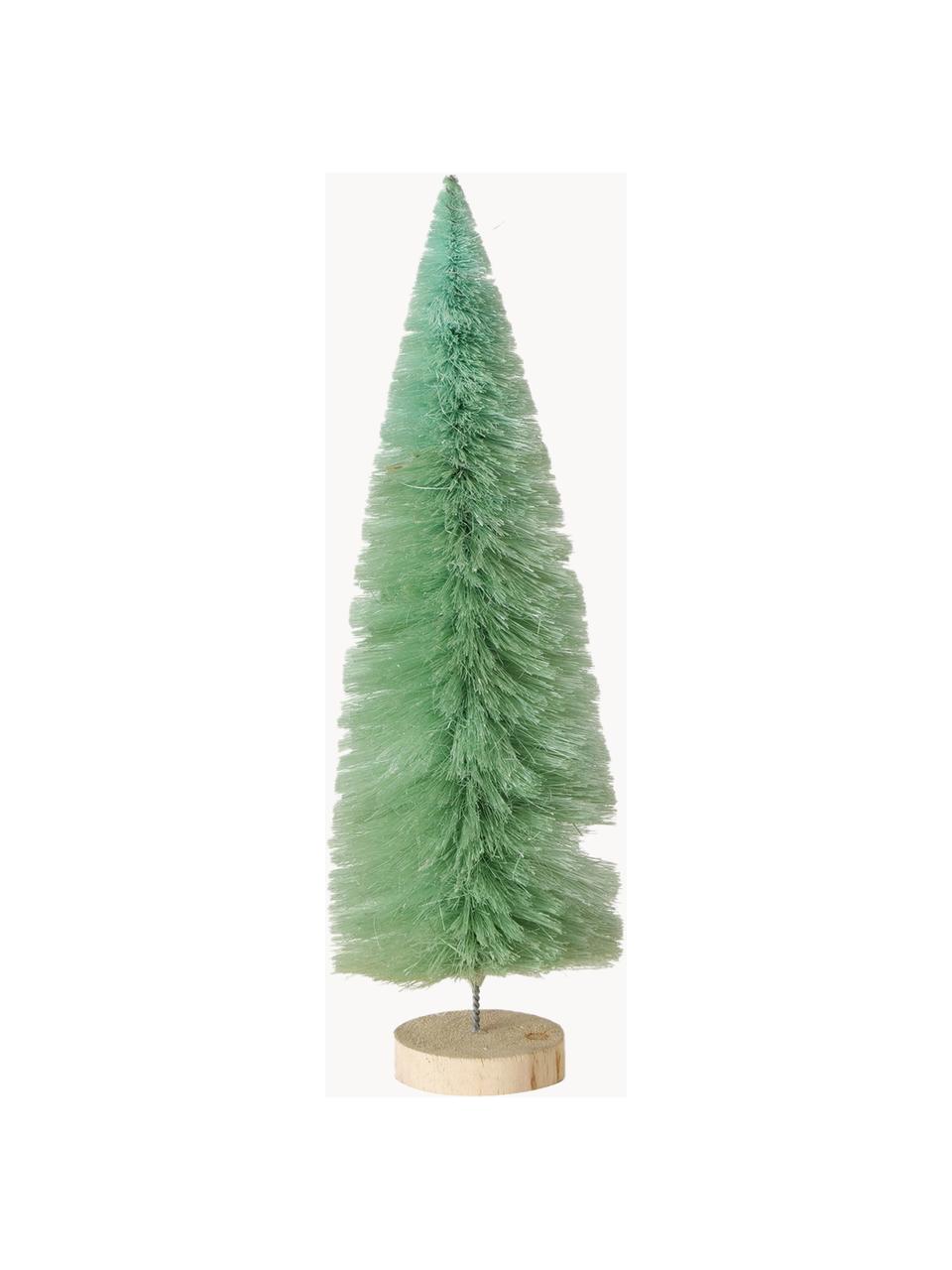 Sapins de Noël décoratifs Tarvo, 3 élém., Beige, tons verts, Ø 11 x haut. 31 cm