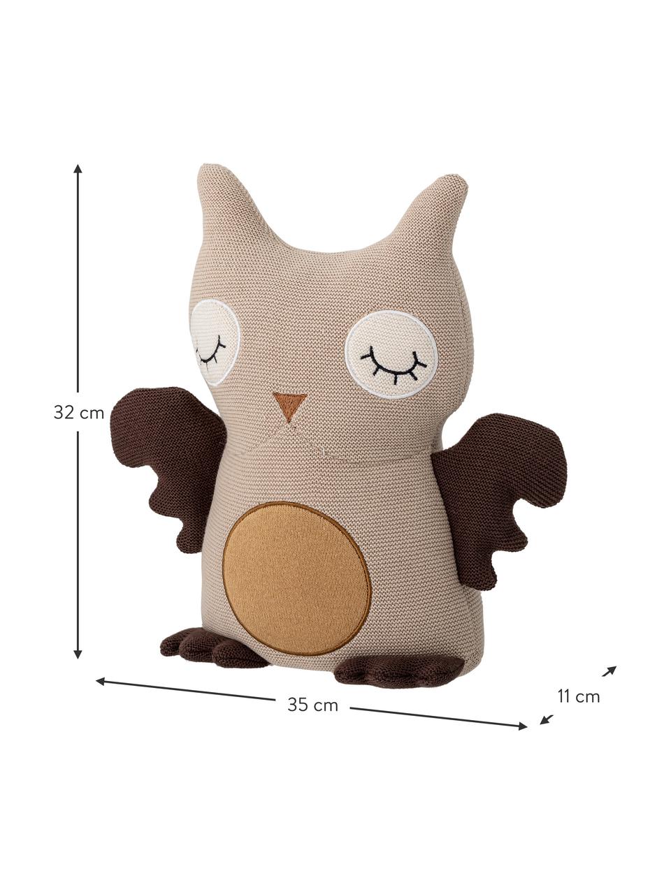 Peluche Hiep, Funda: 100% algodón, Marrón, beige, An 35 x Al 32 cm