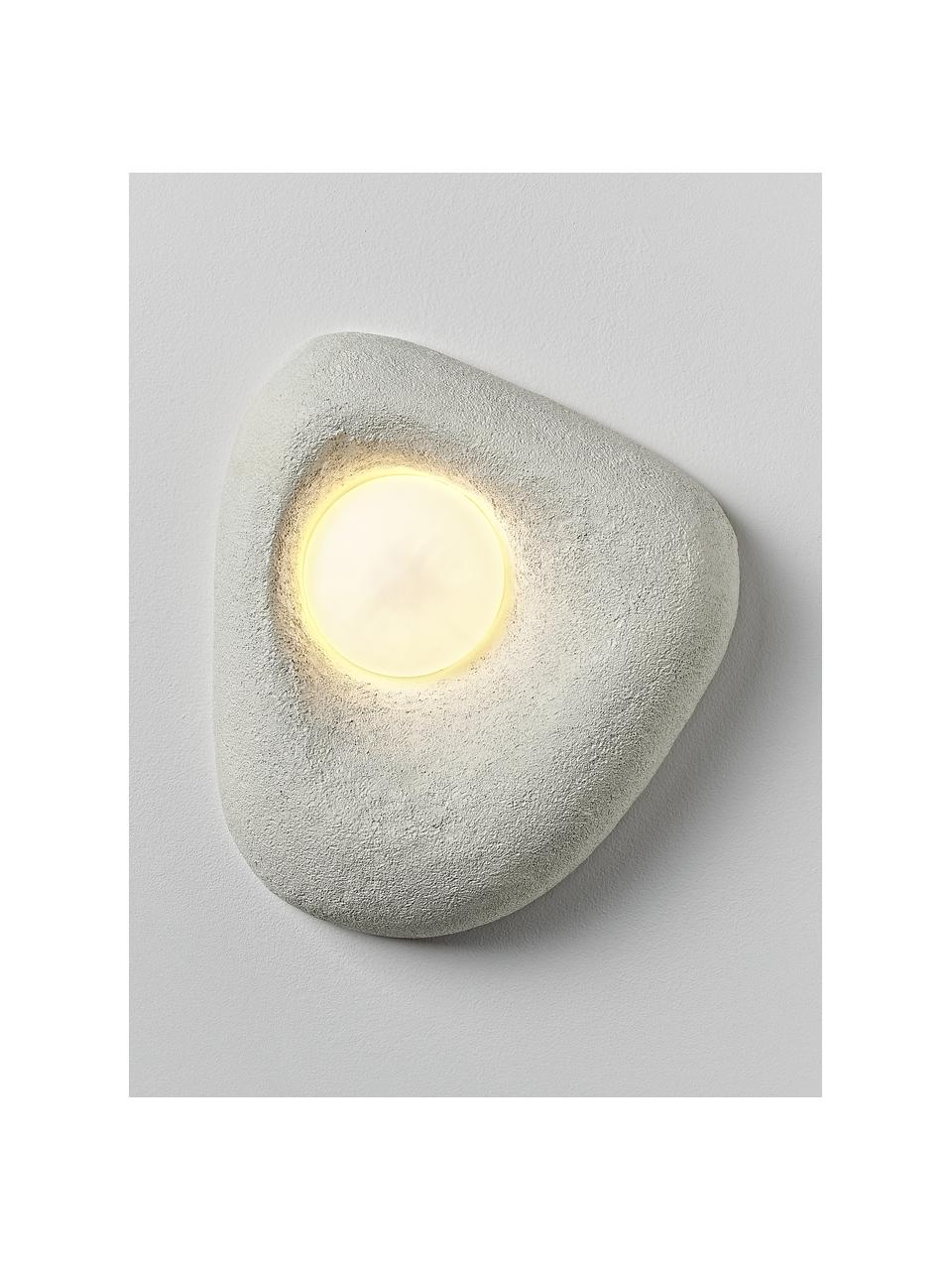Nástěnné svítidlo s pískovým povrchem Monsti, Tlumeně bílá, Š 26 cm, V 9 cm