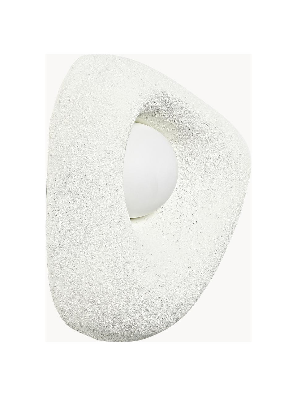 Nástěnné svítidlo s pískovým povrchem Monsti, Tlumeně bílá, Š 26 cm, V 9 cm