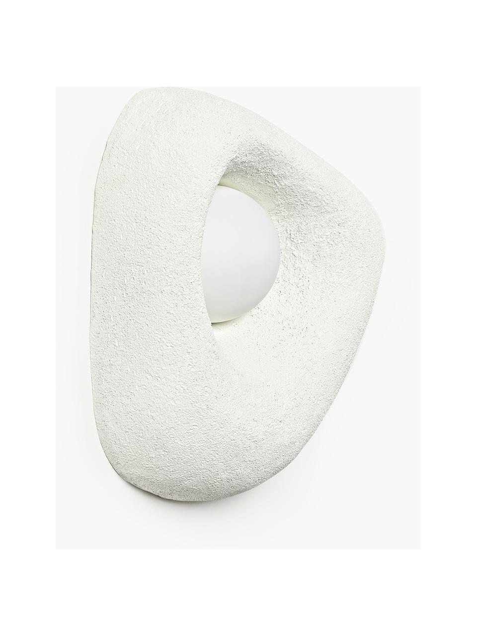 Nástenná lampa Monsti, Lomená biela, Š 26 x V 9 cm