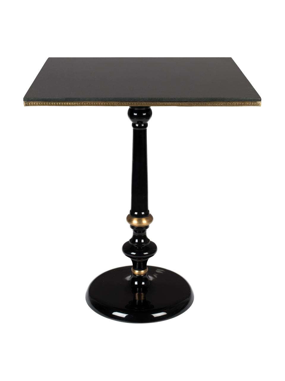 KleinerEsstisch Own The Glow mit Granitstein-Tischplatte, Tischplatte: Granitstein, Schwarz, 65 x 76 cm