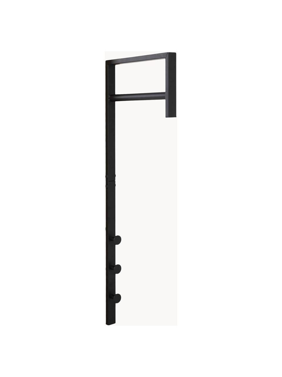 Perchero de pared de metal Sendi, Metal recubierto, Negro, An 30 x Al 82 cm