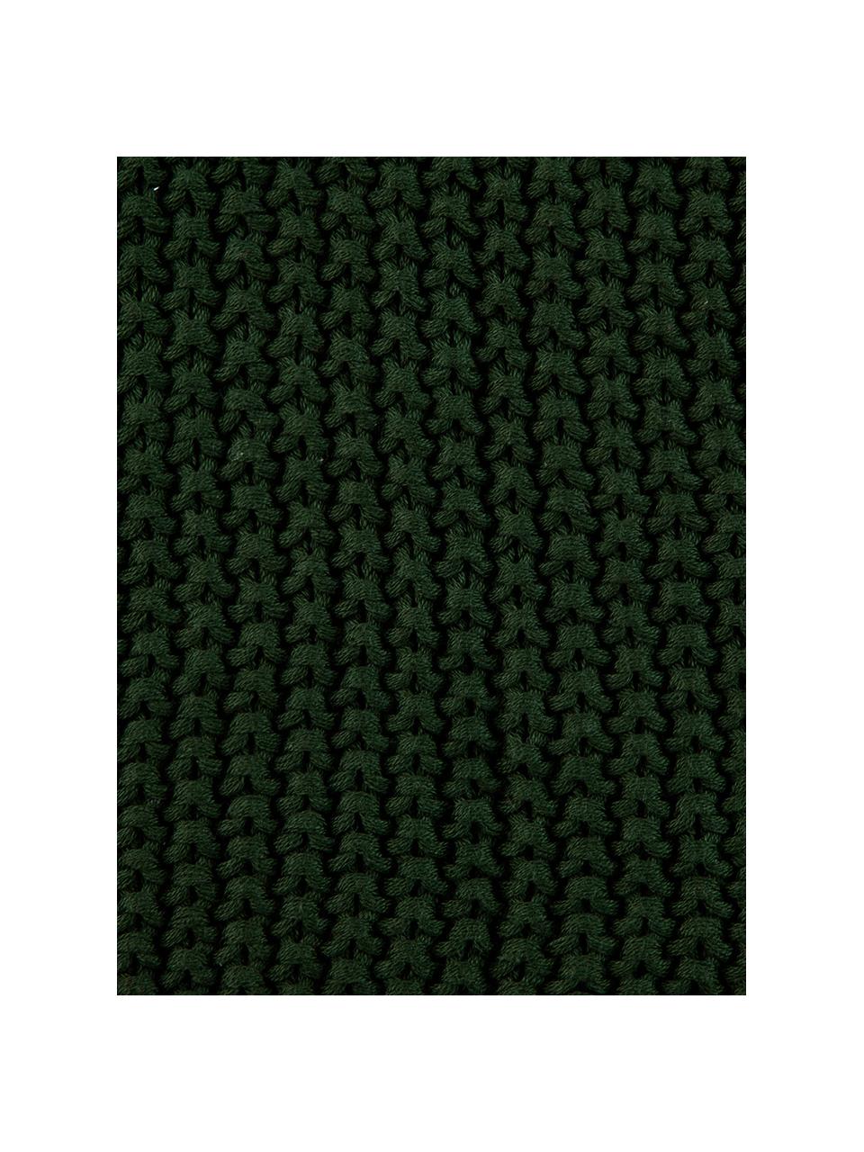 Funda de cojín de punto Molly, 100% algodón, Verde oscuro, An 40 x L 40 cm