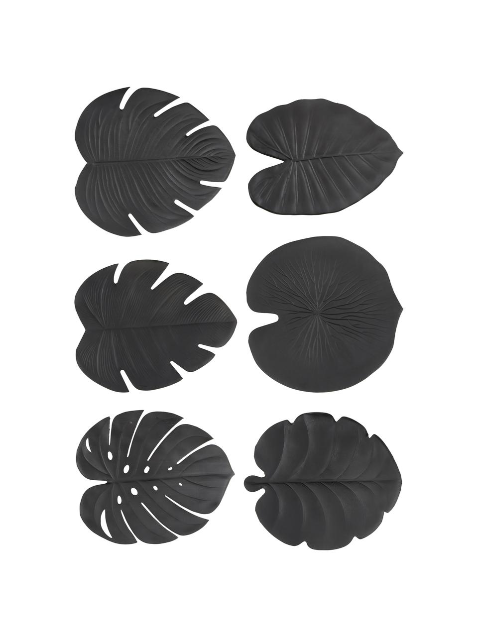 Set 6 tovagliette americane in plastica Jungle, Materiale sintetico (PCV), Nero, Larg. 37 x Lung. 47 cm